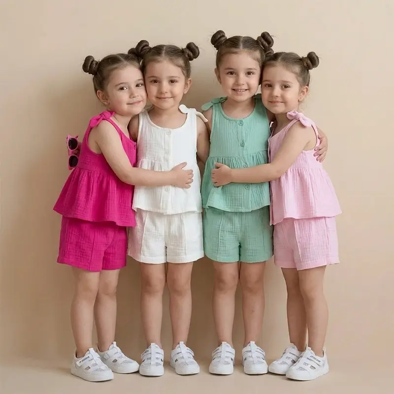 شومیز سورن و شلوارک قهوه ای